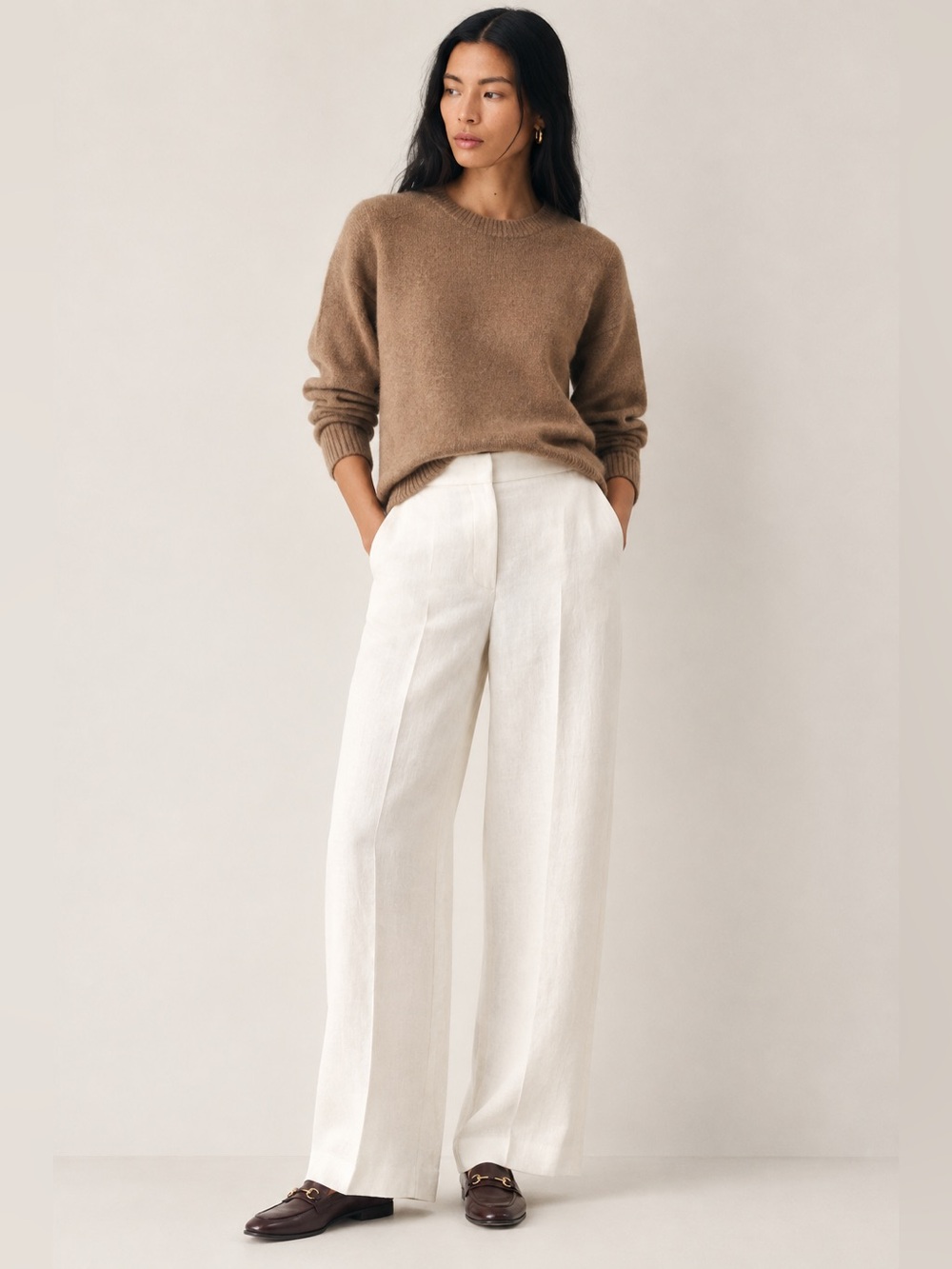 Aritzia 16 Crepette Low Wrinkle Washable Wide High Rise Preppy Office Wilfred